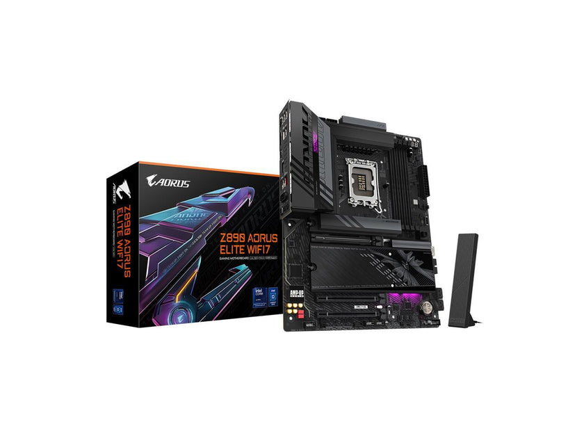 GIGABYTE Z890 AORUS ELITE WIFI7 Ultra Core (Series 2) LGA 1851, ATX, DDR5, 4x M.2, PCIe 5.0, Thunderbolt 4, WIFI7, 2.5GbE LAN, EZ-Latch