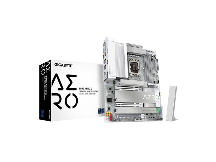 GIGABYTE Z890 AERO G Ultra Core (Series 2) LGA 1851, ATX, DDR5, 5xM.2, PCIe 5.0, Thunderbolt 4, WIFI7, Dual 2.5Gbe LAN, EZ-Latch