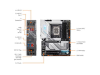 GIGABYTE Z890 GAMING X WIFI7 Ultra Core (Series 2) LGA 1851, ATX, DDR5, 4x M.2, PCIe 5.0, USB4, WIFI7, 2.5GbE LAN, EZ-Latch