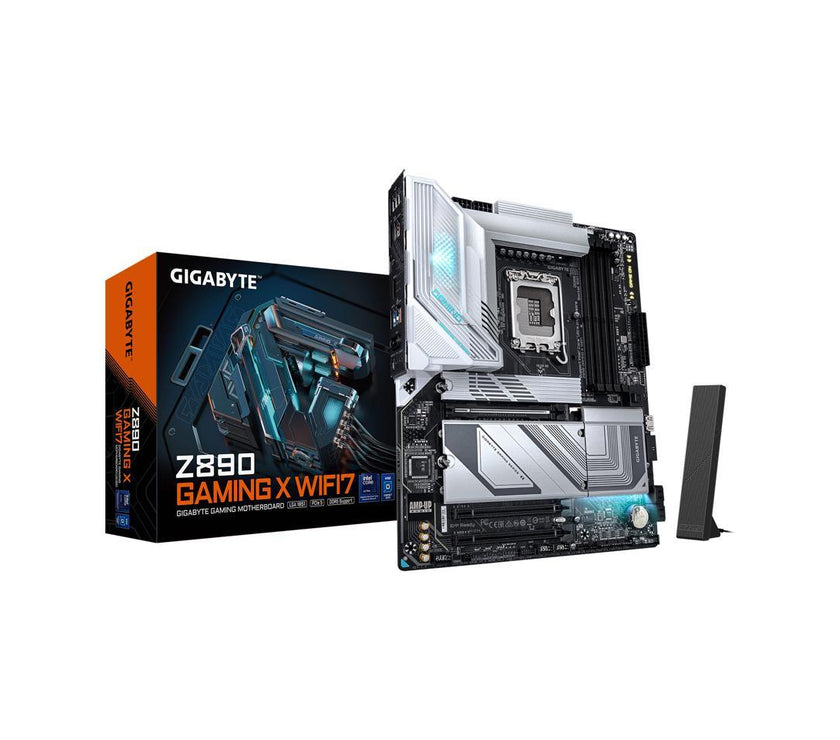 GIGABYTE Z890 GAMING X WIFI7 Ultra Core (Series 2) LGA 1851, ATX, DDR5, 4x M.2, PCIe 5.0, USB4, WIFI7, 2.5GbE LAN, EZ-Latch