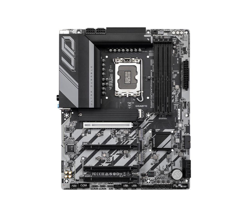 GIGABYTE Z890 UD WIFI6E Ultra Core (Series 2) LGA 1851, ATX, DDR5, 3x M.2, PCIe 5.0, Front USB Type-C, WIFI6E, 2.5GbE LAN, EZ-Latch