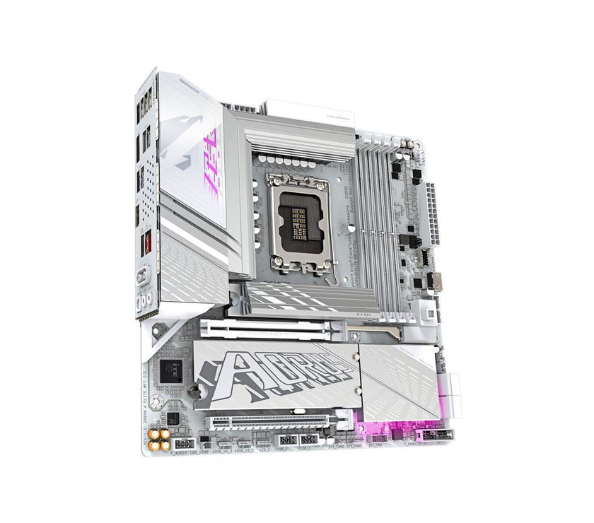 GIGABYTE Z890M AORUS ELITE WIFI7 ICE Ultra Core (Series 2) LGA 1851, ATX, DDR5, 3x M.2, PCIe 5.0, Thunderbolt 4, WIFI7, 2.5GbE LAN, EZ-Latch