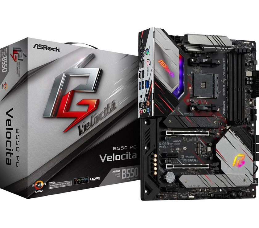 ASRock Phantom Gaming B550 PG VELOCITA AM4 AMD B550 SATA 6Gb/s ATX AMD Motherboard