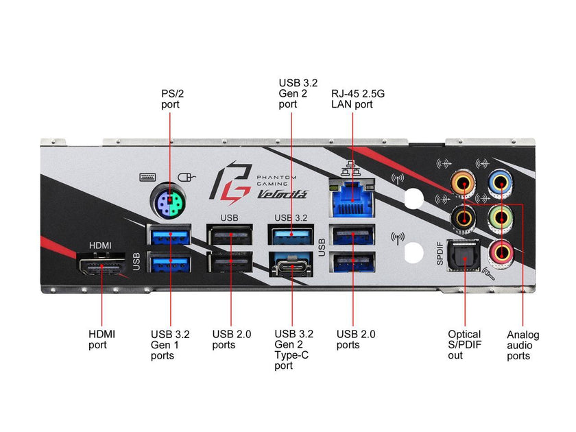 ASRock Phantom Gaming B550 PG VELOCITA AM4 AMD B550 SATA 6Gb/s ATX AMD Motherboard