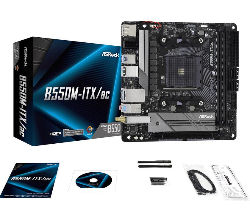 ASRock B550M-ITX/AC AM4 AMD B550 SATA 6Gb/s Mini ITX AMD Motherboard