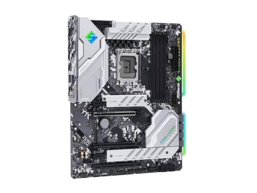 ASRock Z690 Steel Legend LGA 1700 (14th,13th,12th Gen) Intel Z690 SATA 6Gb/s DDR4 ATX Intel Motherboard