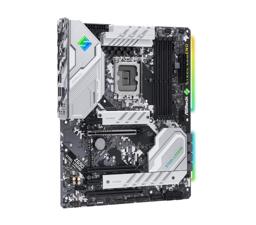 ASRock Z690 Steel Legend LGA 1700 (14th,13th,12th Gen) Intel Z690 SATA 6Gb/s DDR4 ATX Intel Motherboard