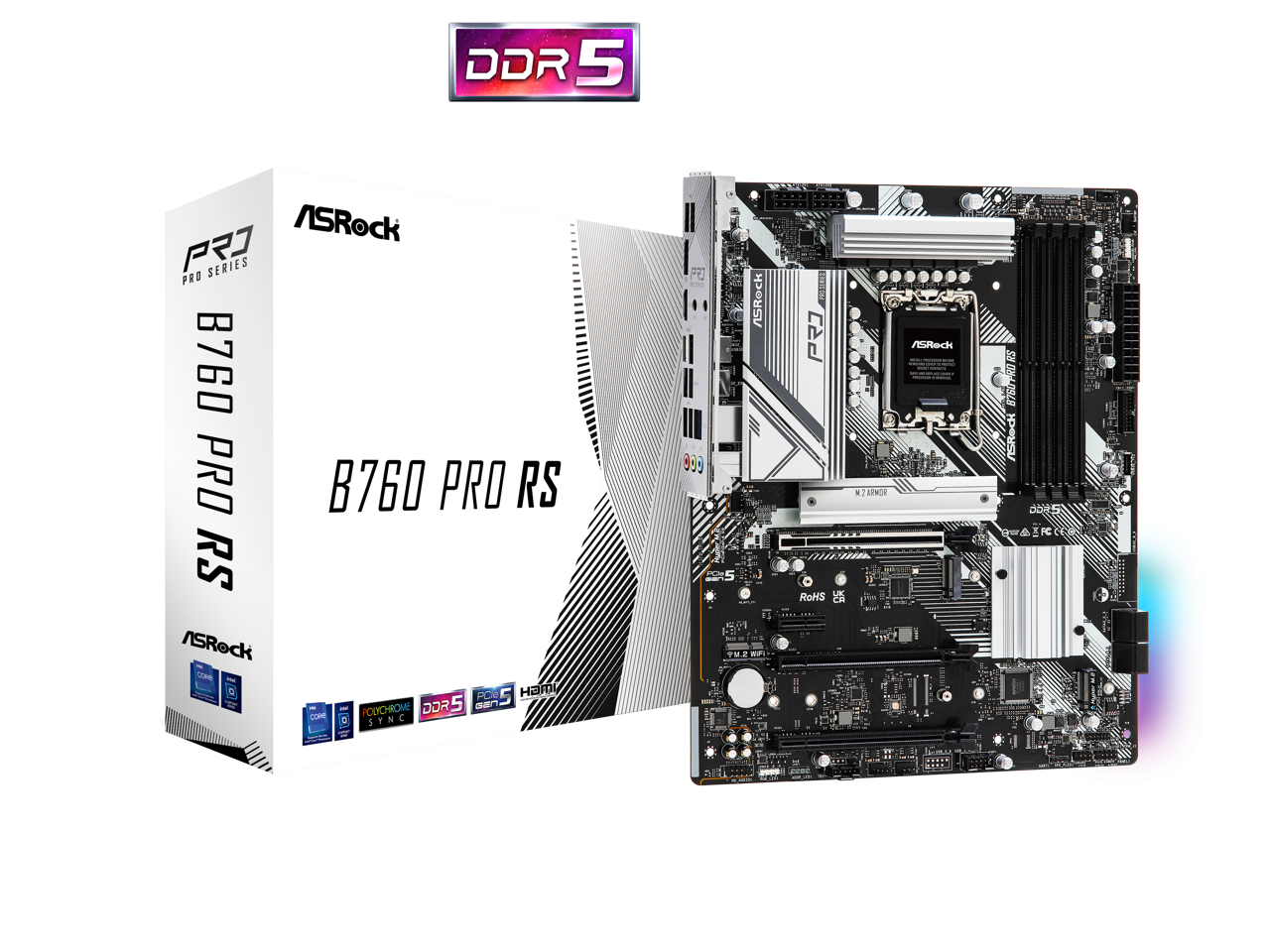 ASRock B760 Pro RS LGA 1700 DDR5 ATX Motherboard