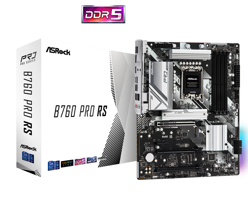 ASRock B760 Pro RS LGA 1700 DDR5 ATX Motherboard