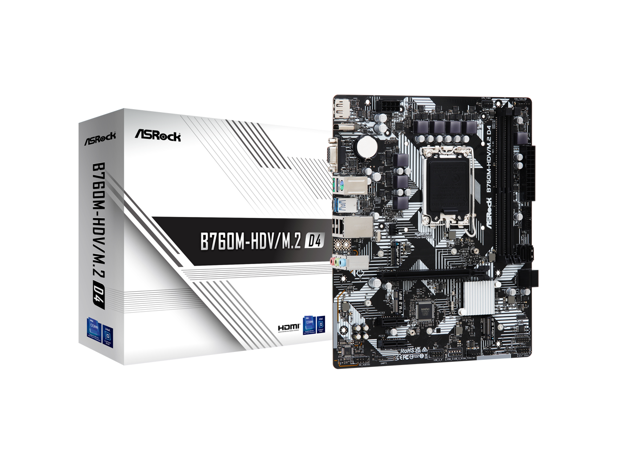 ASRock B760M-HDV/M.2 LGA 1700 DDR4 Micro ATX Motherboard