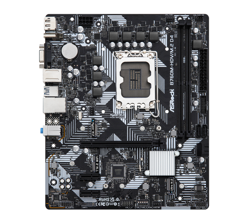 ASRock B760M-HDV/M.2 LGA 1700 DDR4 Micro ATX Motherboard