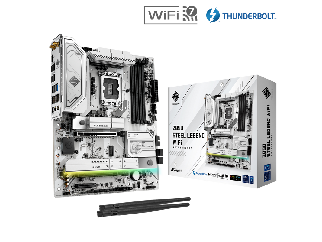 ASRock Z890 Steel Legend WiFi LGA 1851 Intel Z890 SATA 6Gb/s ATX Motherboard