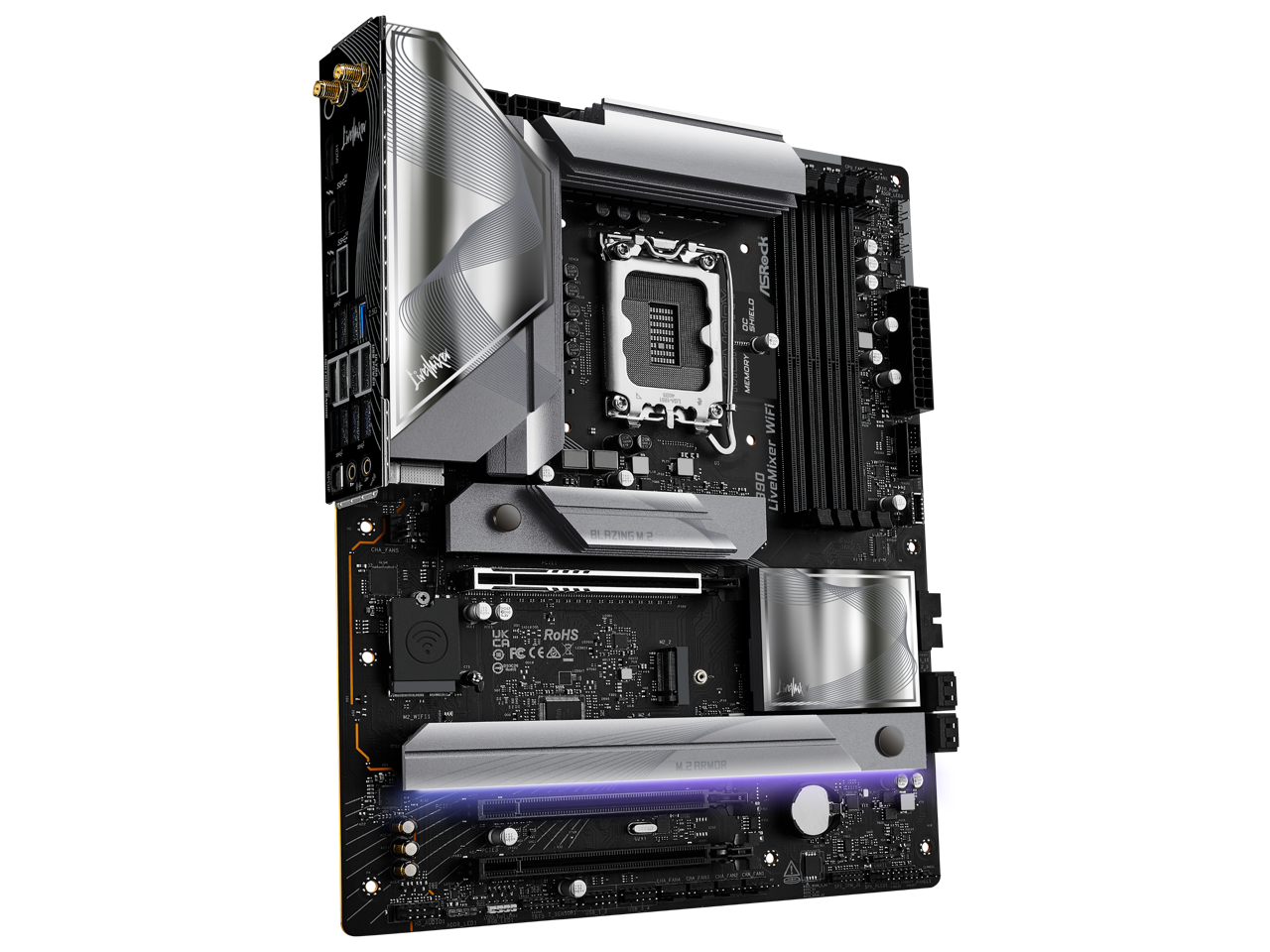 ASRock Z890 LiveMixer WiFi LGA 1851 Intel Z890 SATA 6Gb/s ATX Motherboard