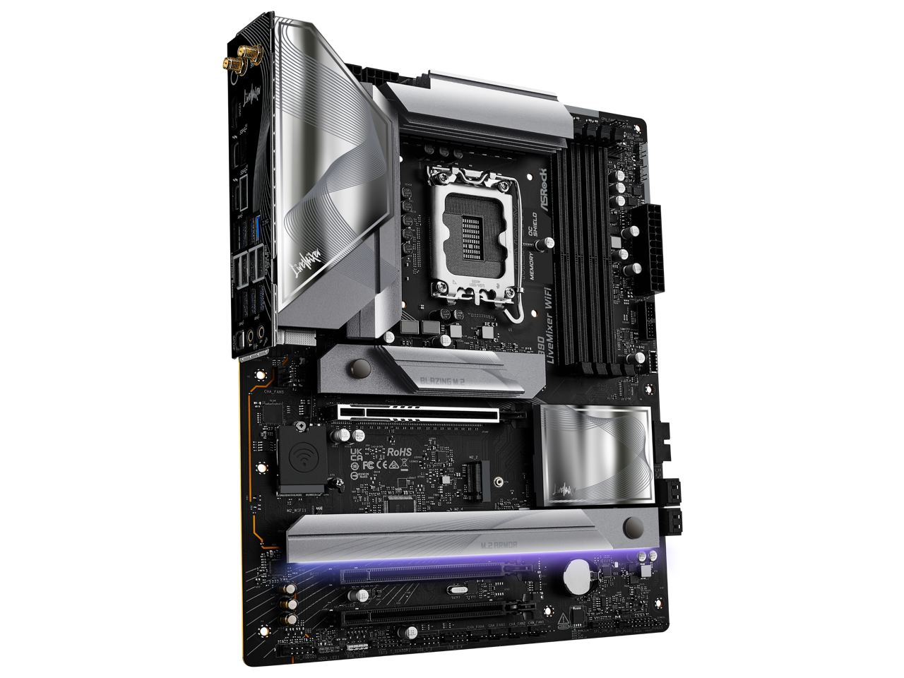 ASRock Z890 LiveMixer WiFi LGA 1851 Intel Z890 SATA 6Gb/s ATX Motherboard