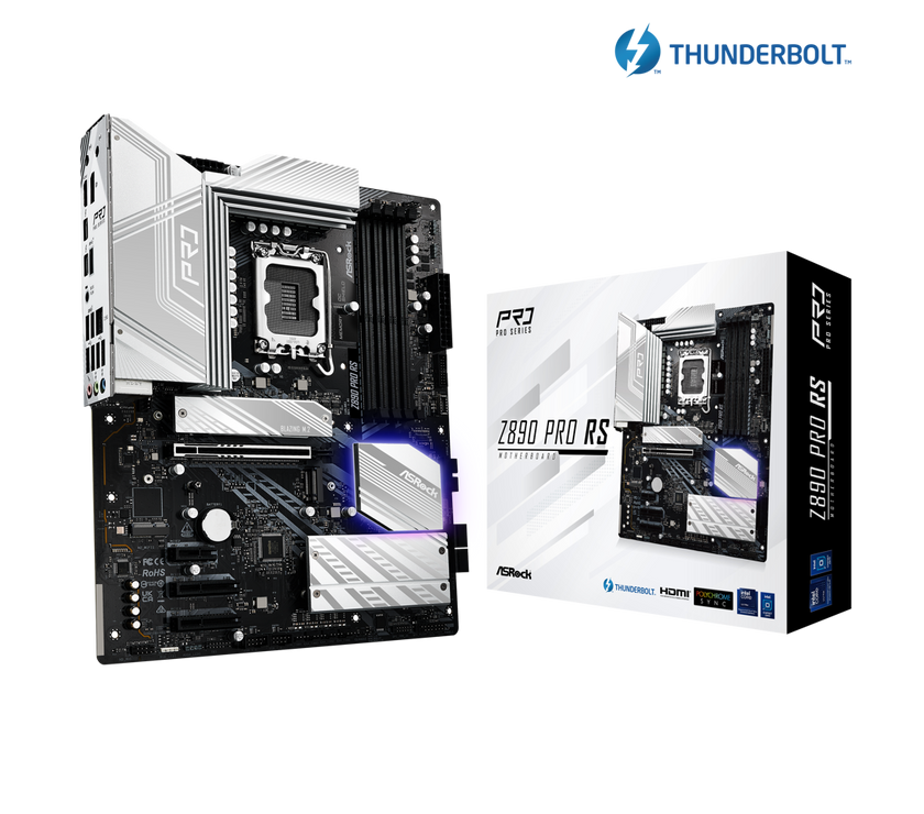 ASRock Z890 Pro RS LGA 1851 Intel Z890 SATA 6Gb/s ATX Motherboard