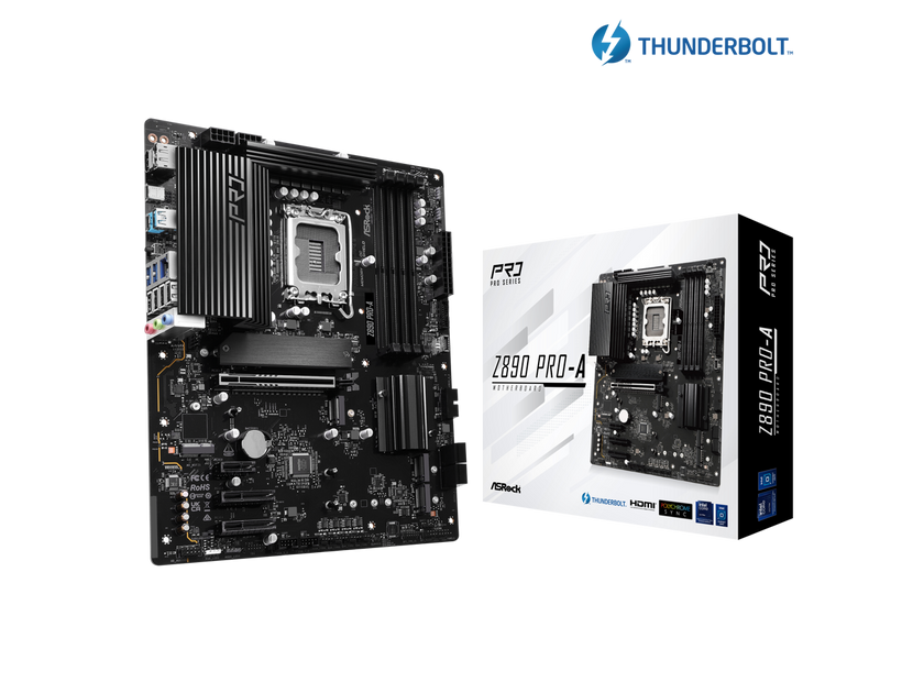 ASRock Z890 Pro-A LGA 1851 Intel Z890 SATA 6Gb/s ATX Motherboard