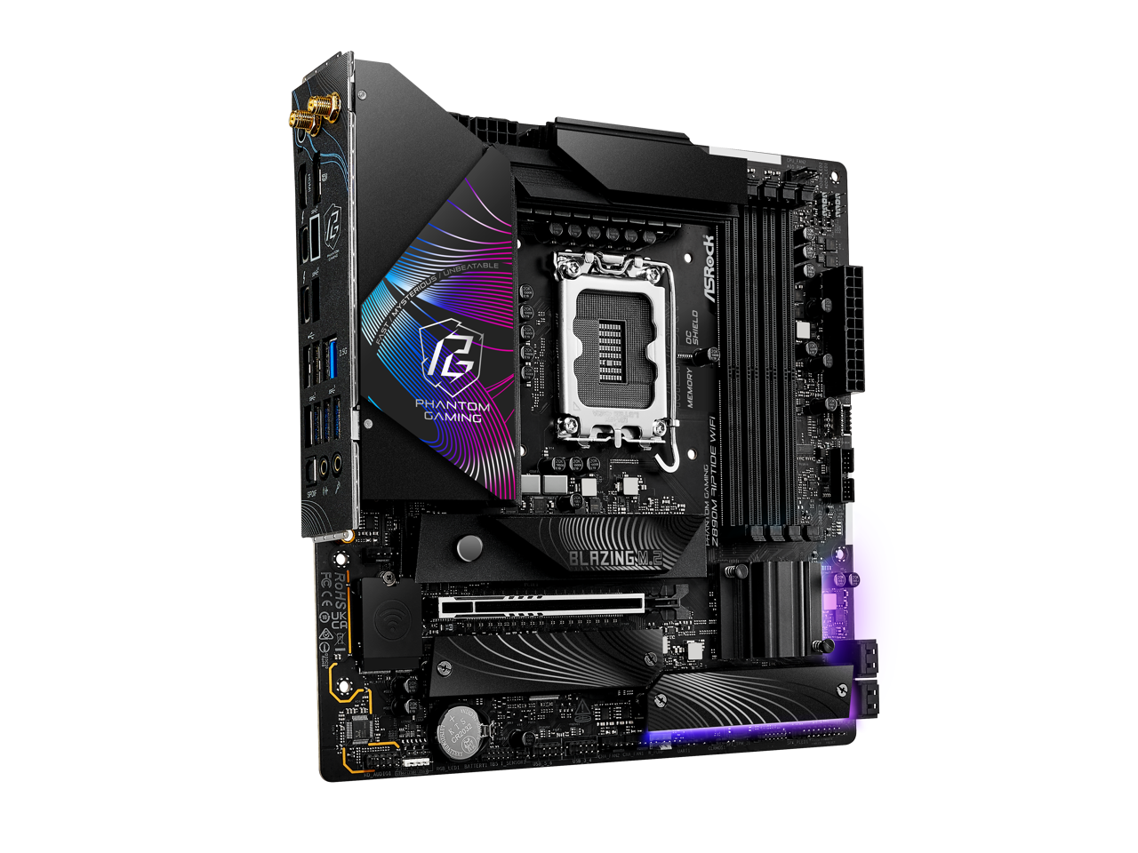 ASRock Z890M Riptide WiFi LGA 1851 Intel Z890 SATA 6Gb/s Micro ATX Motherboard