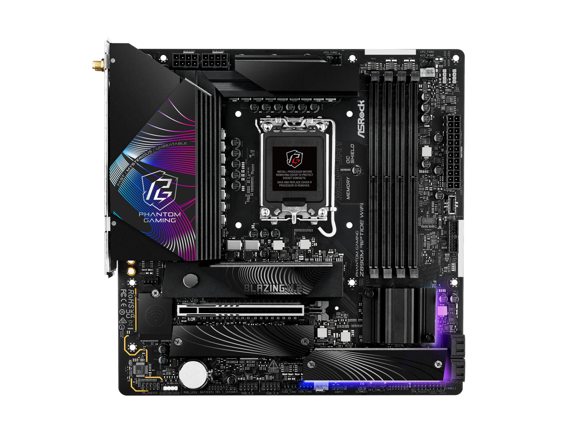 ASRock Z890M Riptide WiFi LGA 1851 Intel Z890 SATA 6Gb/s Micro ATX Motherboard