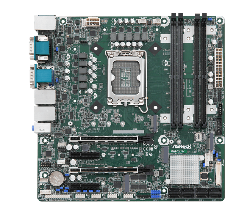 ASRock Industrial IMB-X1314 Intel® W680 Intel® VMD RAID 0/1/5/10  triple LAN TPM 2.0 LGA 1700 Micro ATX Motherboard