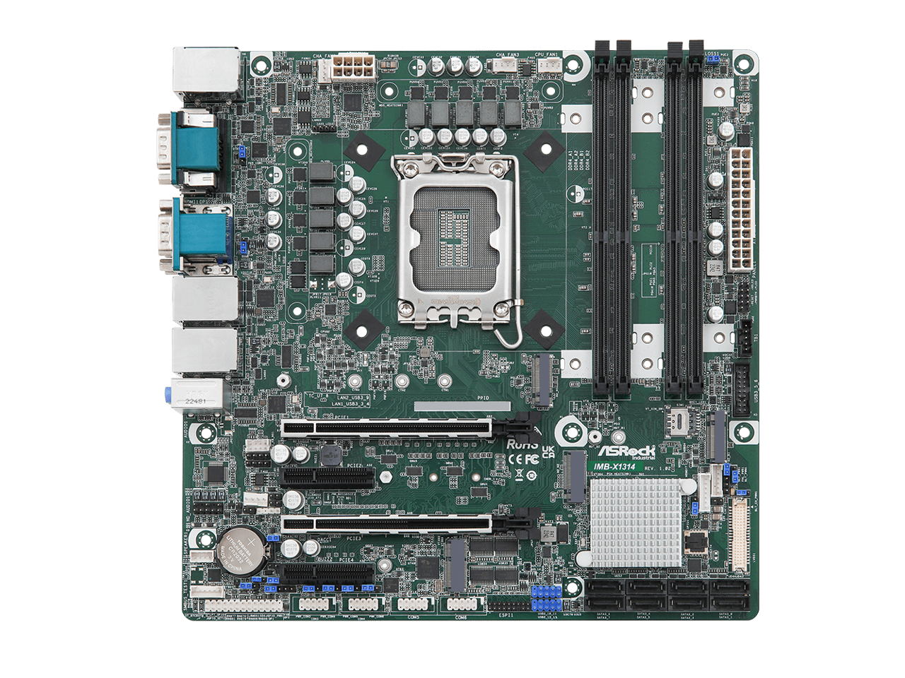 ASRock Industrial IMB-X1314 Intel® W680 Intel® VMD RAID 0/1/5/10  triple LAN TPM 2.0 LGA 1700 Micro ATX Motherboard