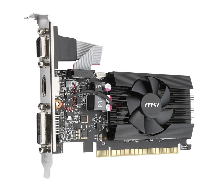 MSI GeForce GT 710 2GB DDR3 PCI Express 2.0 Low Profile Video Card GT 710 2GD3 LP