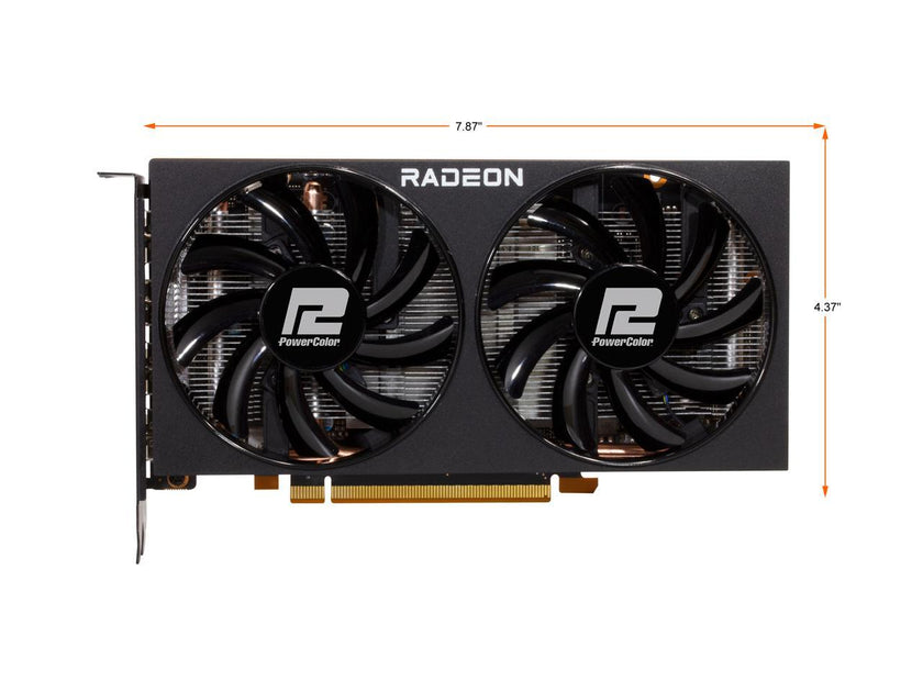 PowerColor Fighter Radeon RX 6600 8GB GDDR6 PCI Express 4.0 ATX Video Card AXRX 6600 8GBD6-3DH