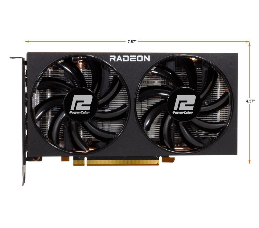 PowerColor Fighter Radeon RX 6600 8GB GDDR6 PCI Express 4.0 ATX Video Card AXRX 6600 8GBD6-3DH