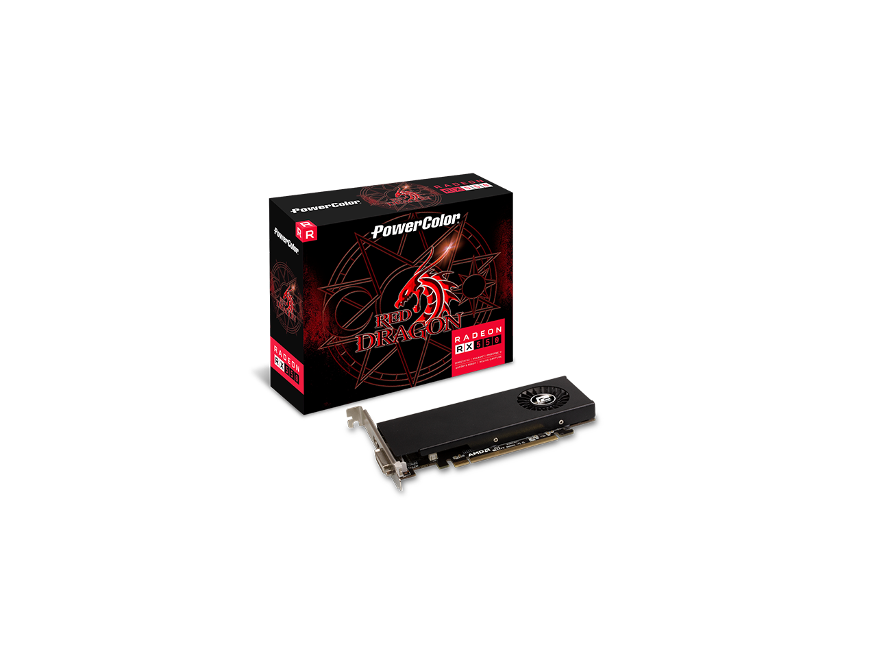 PowerColor Red Dragon Radeon RX 550 4GB GDDR5 PCI Express 3.0 x8 ATX Video Card AXRX 550 4GBD5-HLE