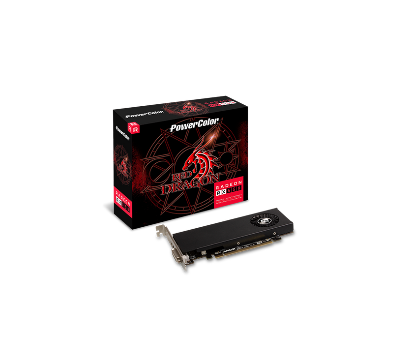 PowerColor Red Dragon Radeon RX 550 4GB GDDR5 PCI Express 3.0 x8 ATX Video Card AXRX 550 4GBD5-HLE