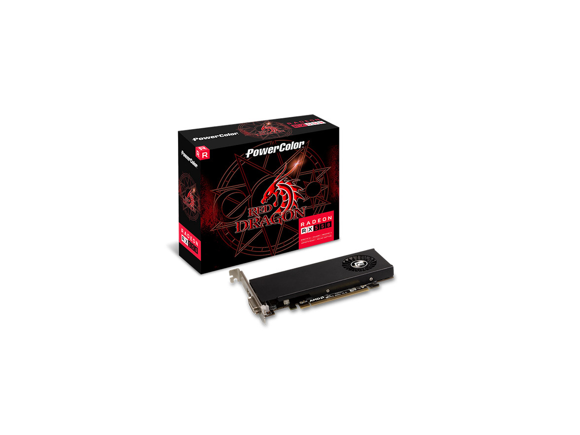 PowerColor Red Dragon Radeon RX 550 4GB GDDR5 PCI Express 3.0 x8 ATX Video Card AXRX 550 4GBD5-HLE