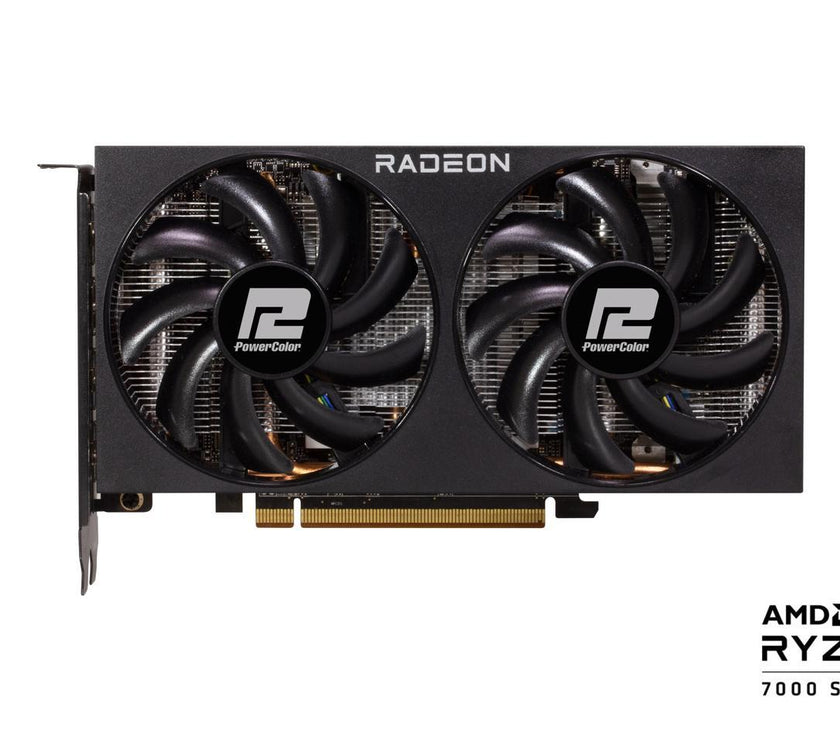 PowerColor Fighter Radeon RX 7600 8GB GDDR6 PCI Express 4.0 x8 ATX Video Card RX7600 8G-F