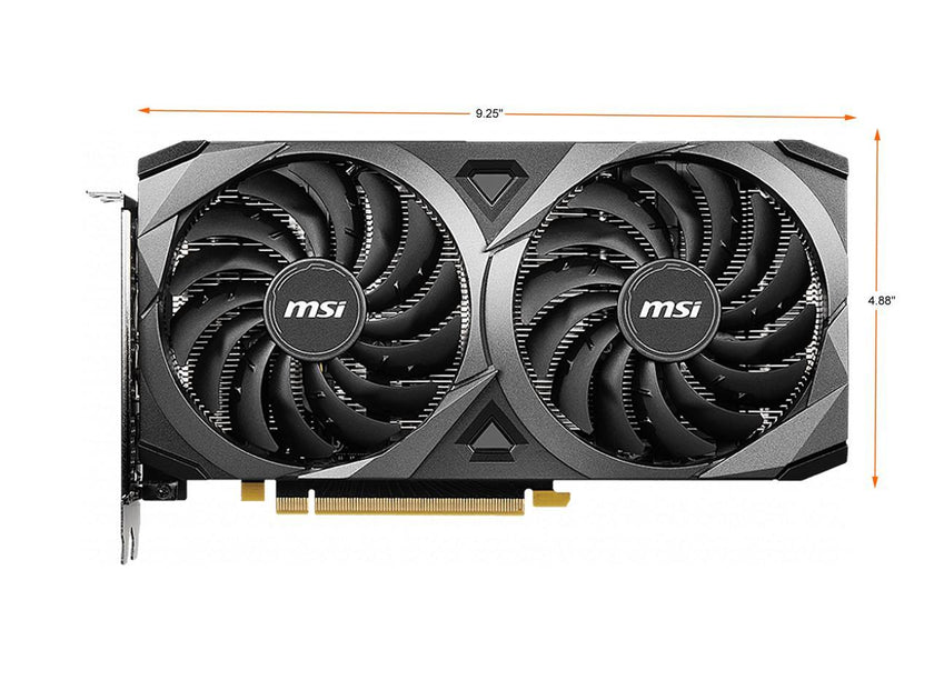 MSI Ventus GeForce RTX 3060 12GB GDDR6 PCI Express 4.0 Video Card RTX 3060 Ventus 2X 12G OC