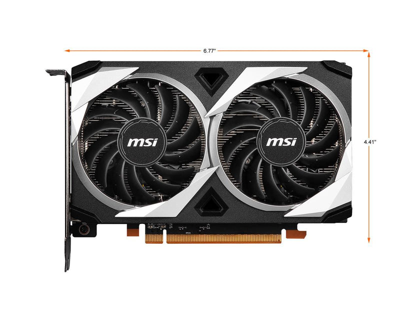 MSI Mech Radeon RX 6500 XT 4GB GDDR6 PCI Express 4.0 Video Card RX 6500 XT MECH 2X 4G OC