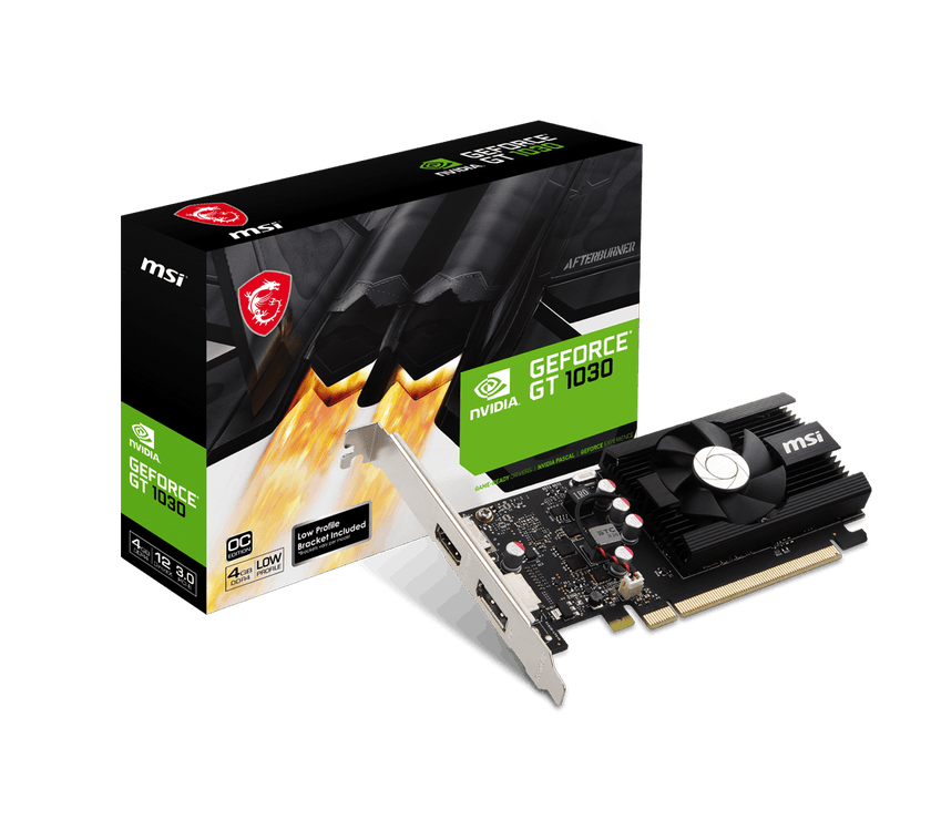 MSI GeForce GT 1030 4GB GDDR4 PCI Express 3.0 x16 (uses x4) ATX Video Card GT 1030 4GD4 LP OC