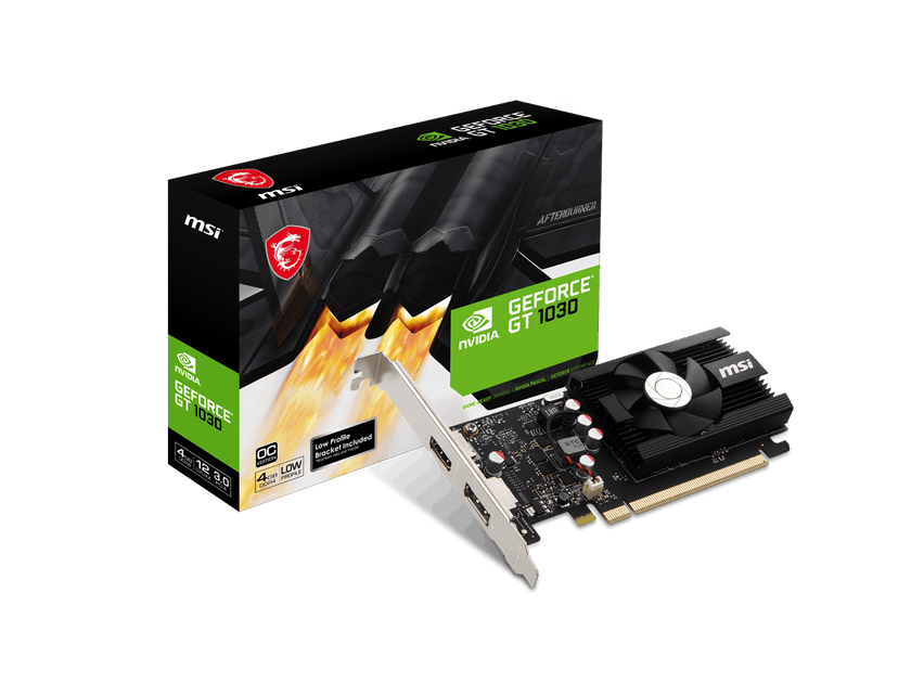 MSI GeForce GT 1030 4GB GDDR4 PCI Express 3.0 x16 (uses x4) ATX Video Card GT 1030 4GD4 LP OC