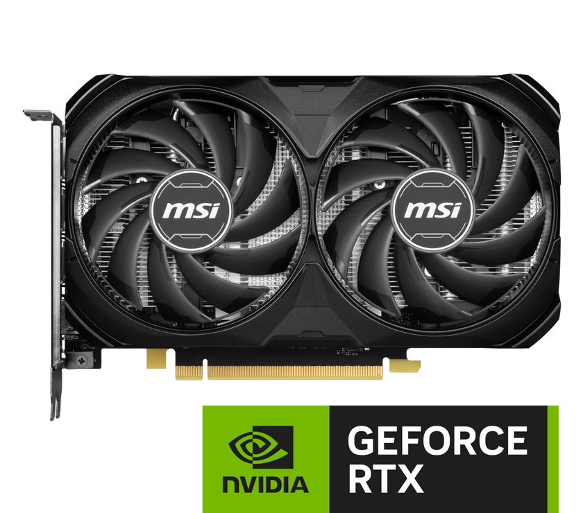 MSI Ventus GeForce RTX 4060 Ti 16GB GDDR6 PCI Express 4.0 x8 ATX Video Card RTX 4060 Ti VENTUS 2X BLACK 16G OC