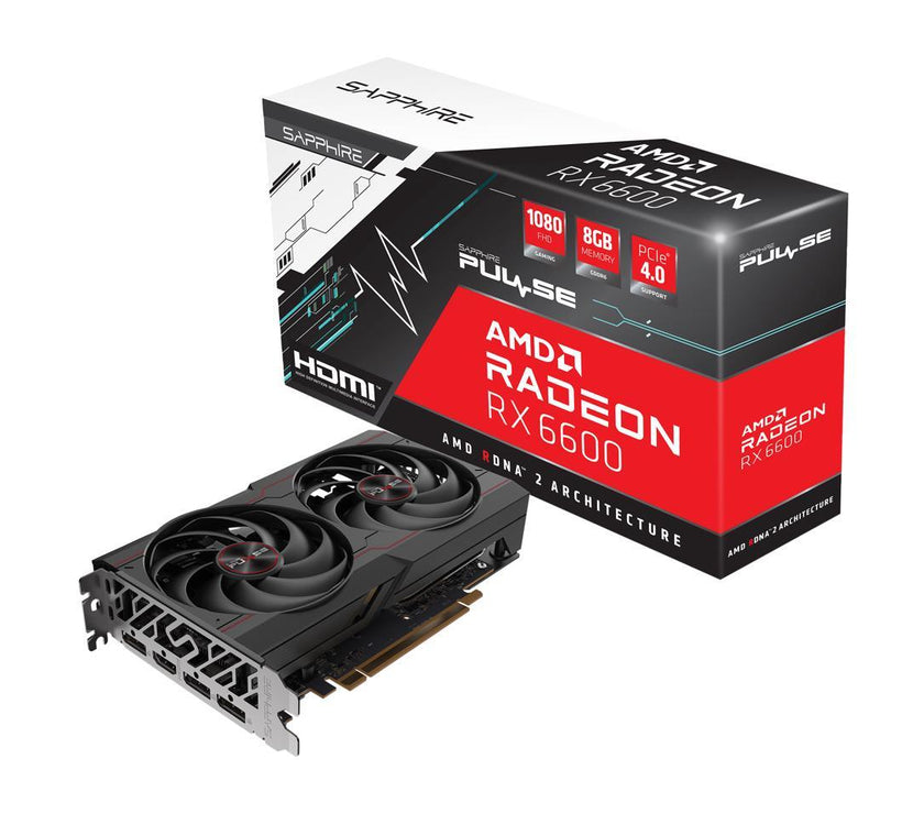 SAPPHIRE PULSE Radeon RX 6600 8GB GDDR6 PCI Express 4.0 ATX Video Card 11310-01-20G