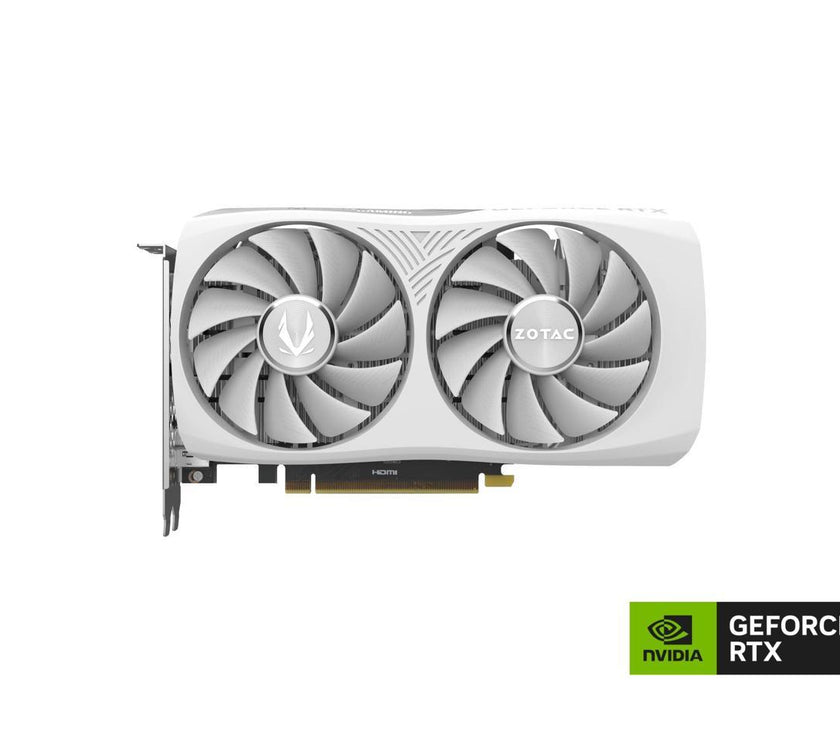 ZOTAC GAMING GeForce RTX 4060 8GB Twin Edge OC White Edition DLSS 3 8GB GDDR6 128-bit 17 Gbps PCIE 4.0 Compact Gaming Graphics Card, ZT-D40600Q-10M