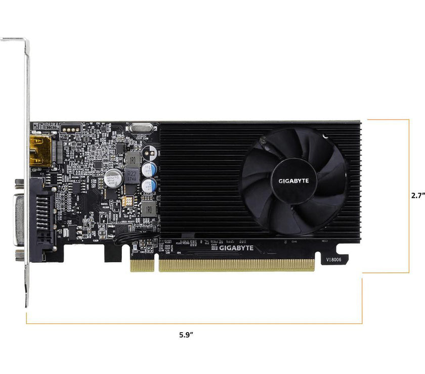 GIGABYTE GeForce GT 1030 Low Profile D4 2G DirectX 12 GV-N1030D4-2GL Video Card