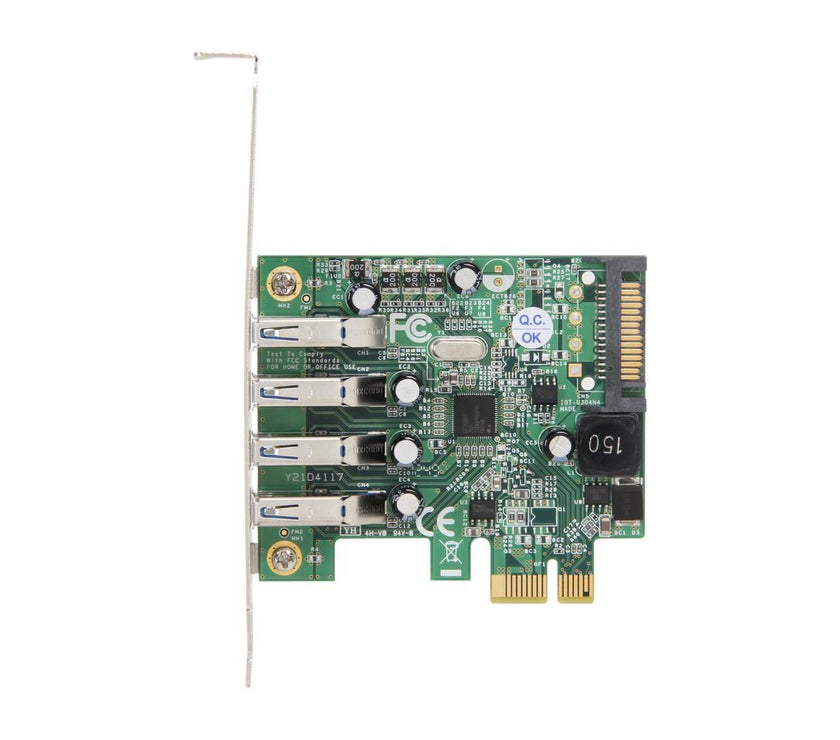 StarTech.com PEXUSB3S4V 4 Port PCI Express PCIe SuperSpeed USB 3.0 Controller Card Adapter with UASP - SATA Power - USB 3 PCIe Card