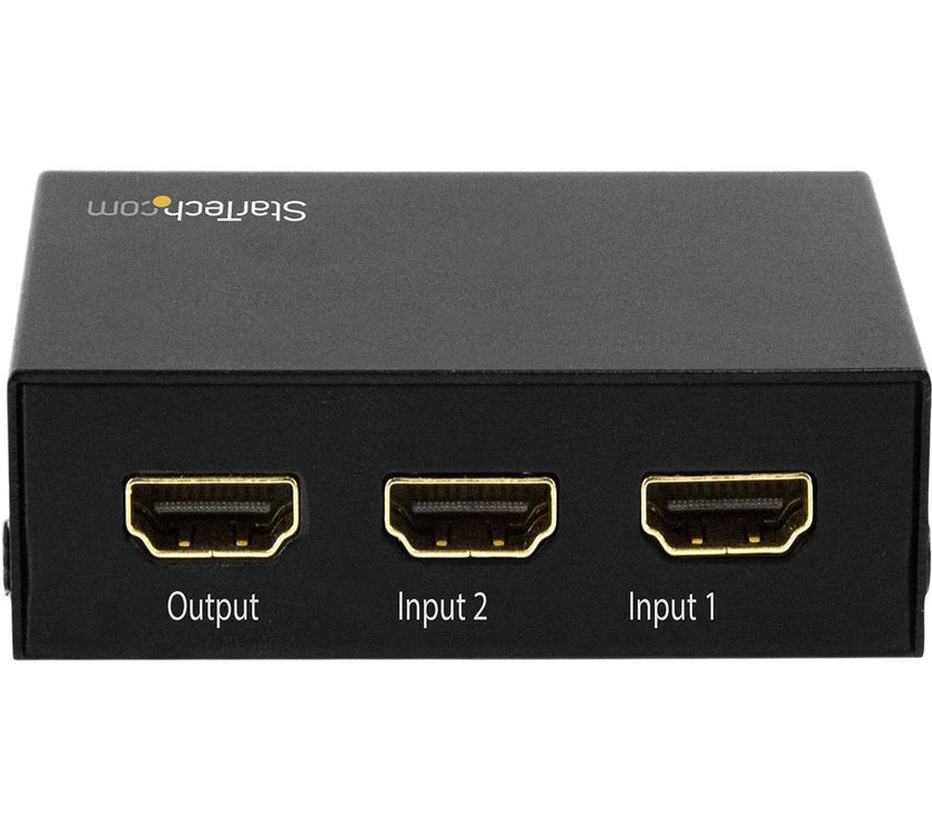 StarTech VS221HD20 2-Port HDMI Switch - 4K 60Hz - Supports HDCP - IR - HDMI Selector - HDMI Multiport Video Switcher - HDMI Switcher