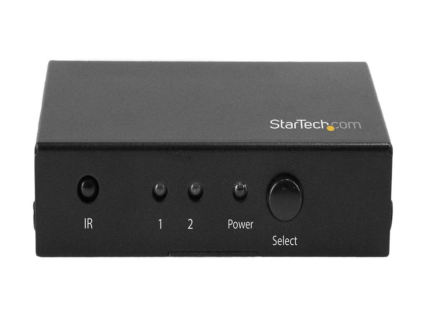 StarTech VS221HD20 2-Port HDMI Switch - 4K 60Hz - Supports HDCP - IR - HDMI Selector - HDMI Multiport Video Switcher - HDMI Switcher