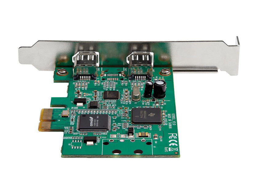 StarTech.com PEX1394A2V2 2 Port PCI Express FireWire Card - 1394a Firewire - TI TSB82AA2 Chipset - Windows & Mac Compatible (PEX1394A2V2)