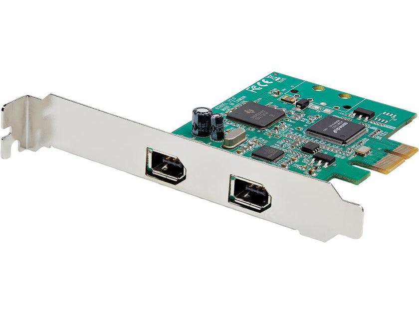 StarTech.com PEX1394A2V2 2 Port PCI Express FireWire Card - 1394a Firewire - TI TSB82AA2 Chipset - Windows & Mac Compatible (PEX1394A2V2)