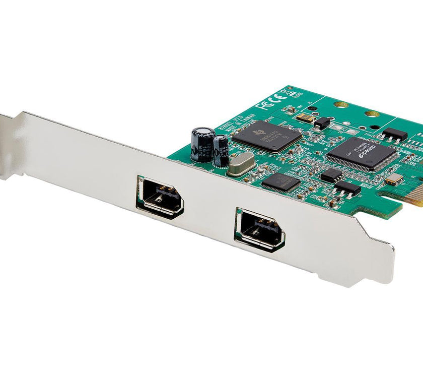 StarTech.com PEX1394A2V2 2 Port PCI Express FireWire Card - 1394a Firewire - TI TSB82AA2 Chipset - Windows & Mac Compatible (PEX1394A2V2)