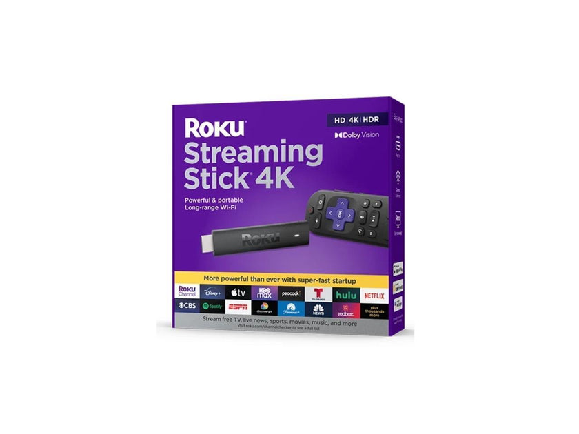 Roku Streaming Stick 4K | Streaming Device with Voice Remote and Long-Range Wi-Fi