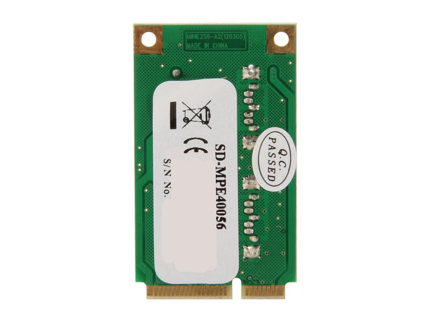 SYBA 2-Port SATA 6G Card, Mini PCI-Express Form Factor, non-RAID, ASM1061 Chipset Model SD-MPE40056