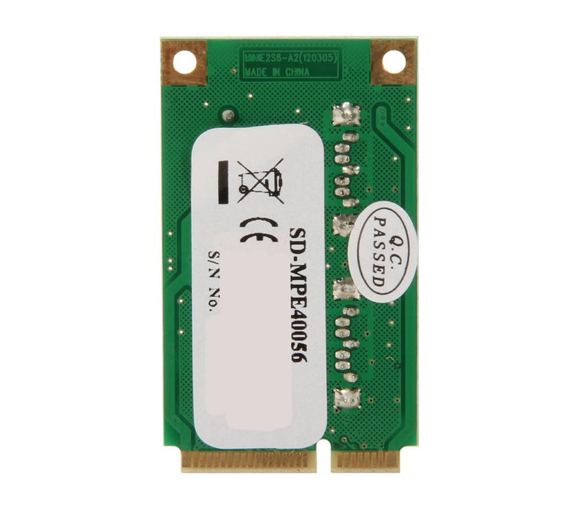 SYBA 2-Port SATA 6G Card, Mini PCI-Express Form Factor, non-RAID, ASM1061 Chipset Model SD-MPE40056