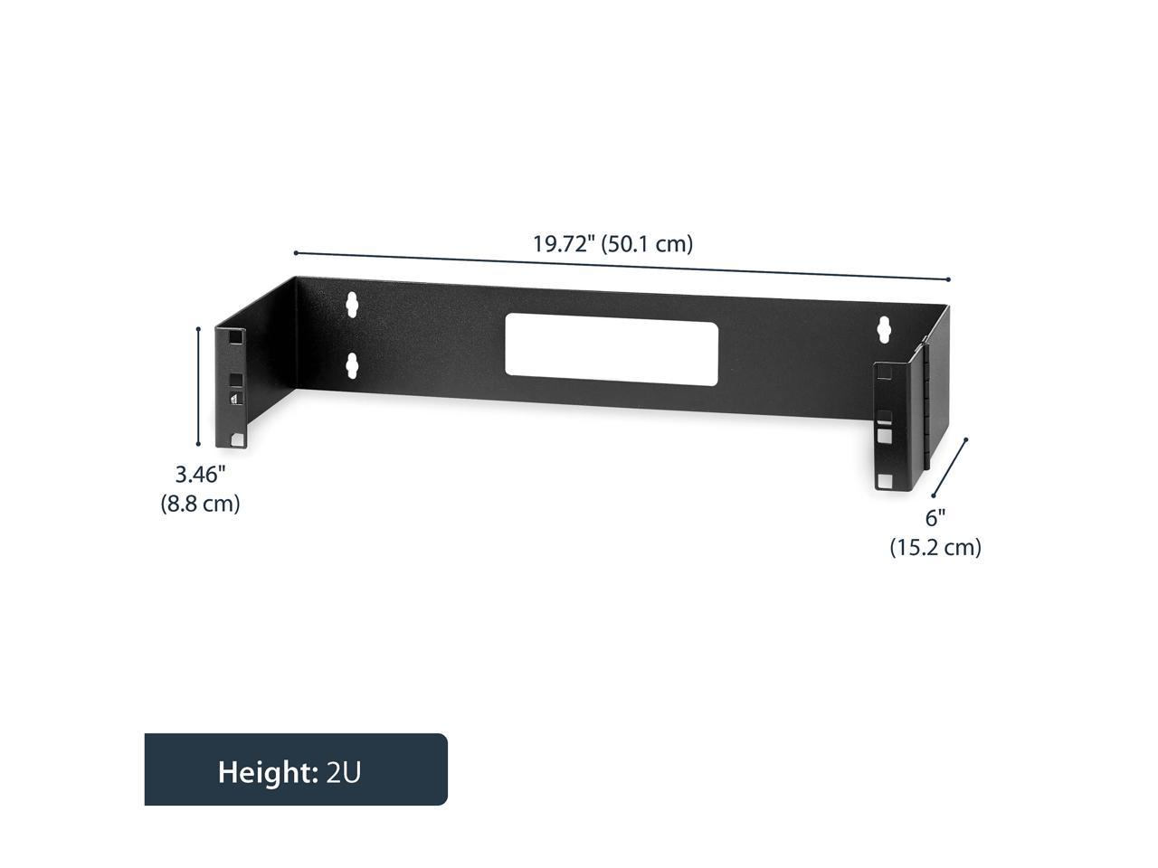 StarTech.com WALLMOUNTH2 2U 19" Hinged Wall Mount Bracket for Patch Panels