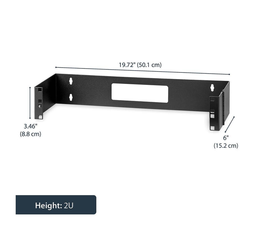 StarTech.com WALLMOUNTH2 2U 19" Hinged Wall Mount Bracket for Patch Panels